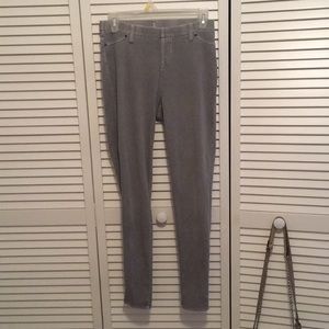 Stretchy, grey jeggings.